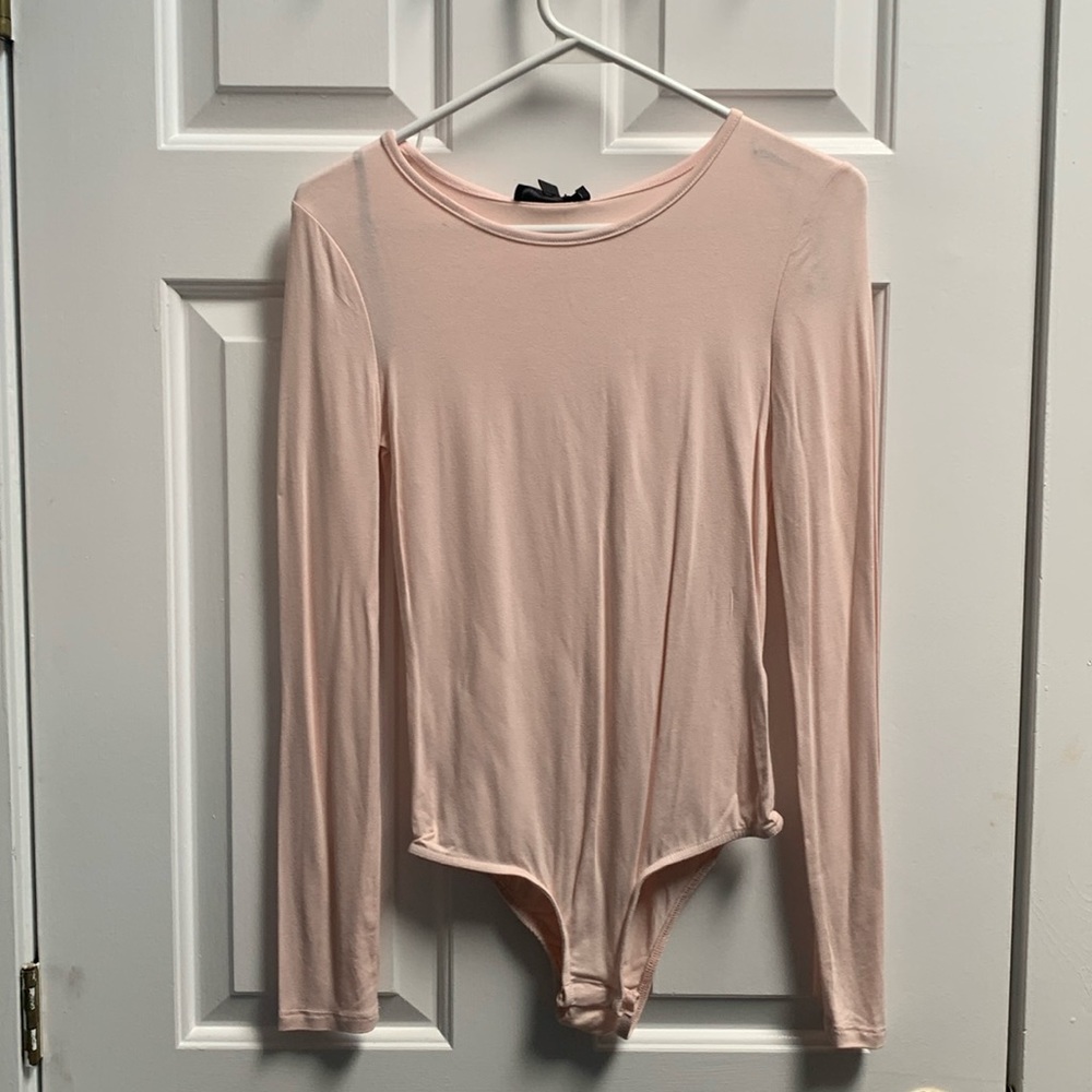 Missguided nude long sleeve body suit